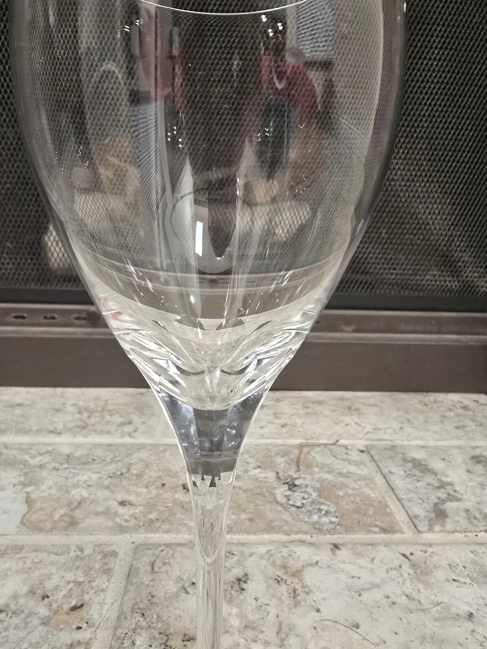 Schott-Zwiesel Duet Clear Pair White Wine Glass Set Of 2 Crystal Thumb Cuts